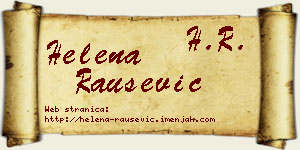 Helena Raušević vizit kartica